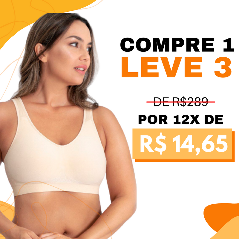 Sutiã Confort - (Compre 1 Leve 3) - Frete Grátis