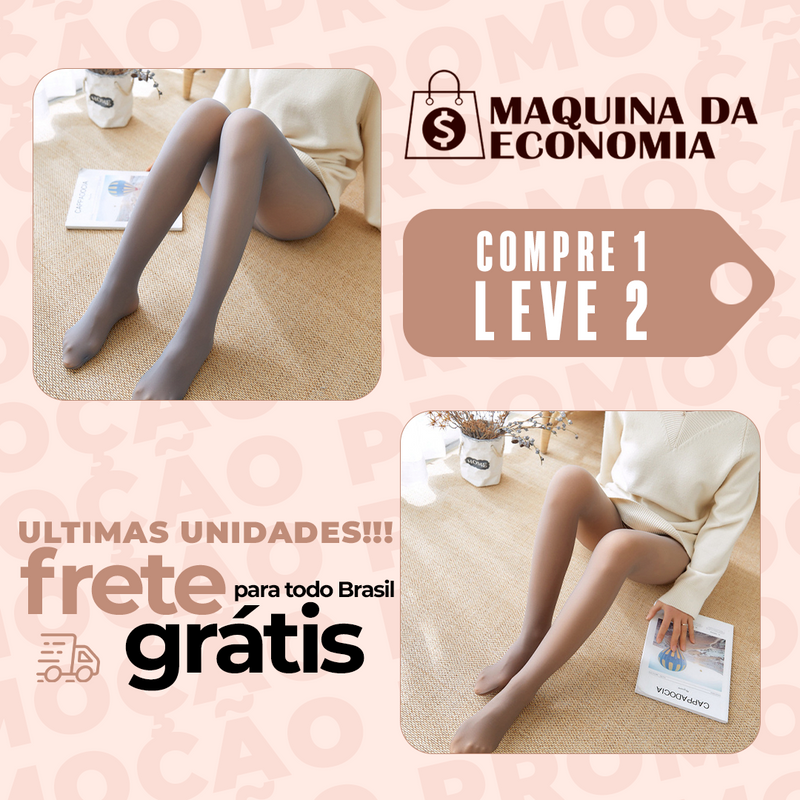 MEIA-CALÇA DE LÃ TRANSLÚCIDA PARA PERNAS PERFEITAS - COMPRE 1 E LEVE 2 [FRETE GRÁTIS] 12X