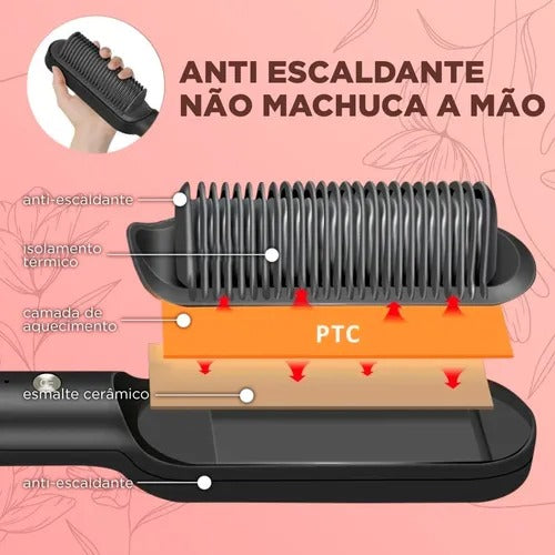 Escova Hair Alisadora - Lançamento 2023 - Promoção [62% OFF🔥]