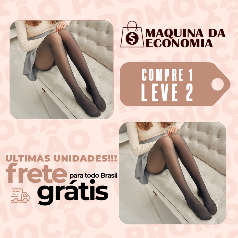 MEIA-CALÇA DE LÃ TRANSLÚCIDA PARA PERNAS PERFEITAS - COMPRE 1 E LEVE 2 [FRETE GRÁTIS] 12X