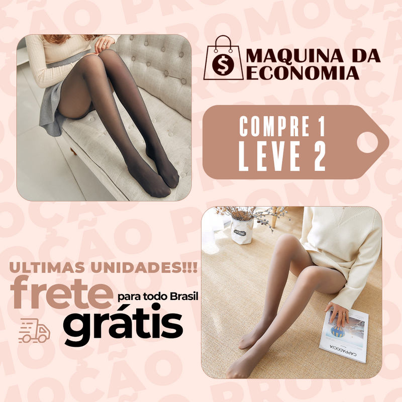 MEIA-CALÇA DE LÃ TRANSLÚCIDA PARA PERNAS PERFEITAS - COMPRE 1 E LEVE 2 [FRETE GRÁTIS] 12X