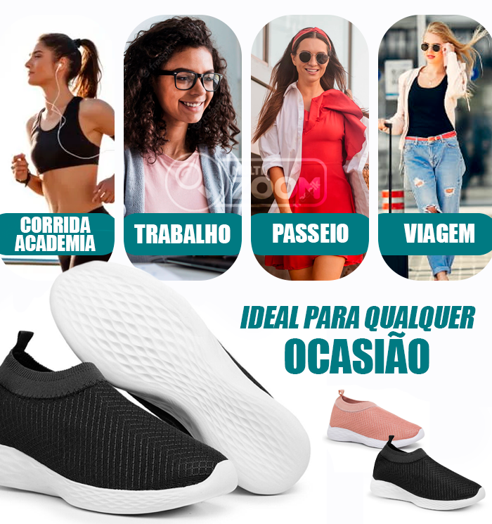 Tênis Feminino ConfortFlex (40% OFF + Frete Grátis)